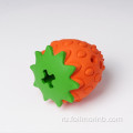 Симпатичная клубничная резиновая собака, жевательная интерактивная игрушка для домашних животных